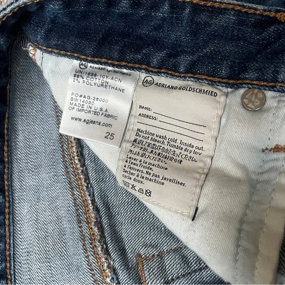 AG Adriano Goldschmied Women’s Distressed Pencil Blue Denim Skirt, size 25 - Picture 5 of 5